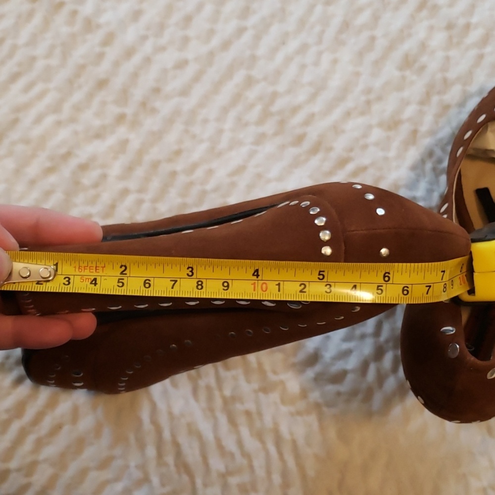 Nwt nicole Lee 10 platform heel brown studded - Picture 6 of 8